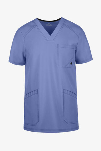 Infinity Men's 3-Pocket STRETCH Rib-Knit Side Panel Scrub Top