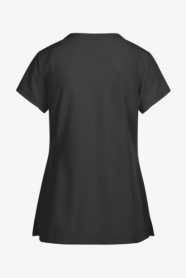 Blusa médica Skechers by Barco Coast STRETCH con tapeta en el cuello en V y 2 bolsillos para mujer - Black - 2