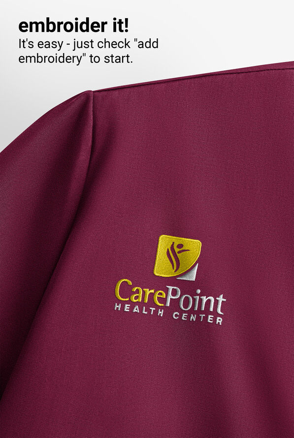 Skechers by Barco Slip-ins Flow Women's 1-Pocket STRETCH Tulip Hem Tuck In V-Neck Scrub Top - Wine - 5