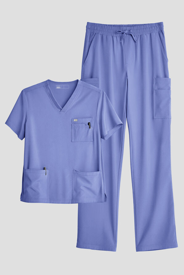 Easy STRETCH Men's Scrub Set - Ceil Blue - 1