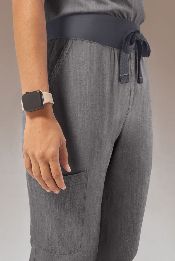 Hypothesis Women's Base 6-Pocket Jogger Scrub Pant - Graphite - 5