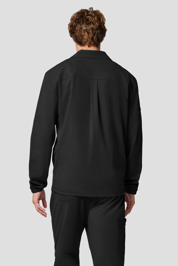 Dickies Forge Men's 3-Pocket Snap Front Scrub Jacket - Black - 4