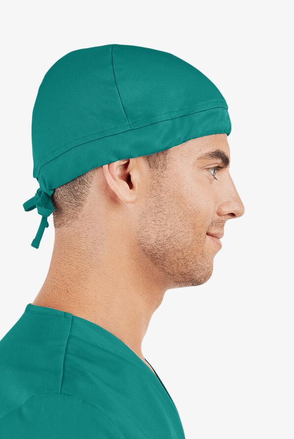Advantage By Butter-Soft Unisex Drawstring STRETCH Scrub Hat - Teal - 4