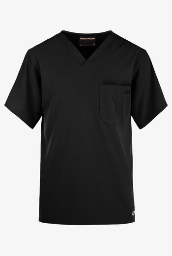 Skechers by Barco Structure Men's 1-Pocket STRETCH V-Neck Scrub Top