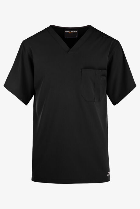 Skechers by Barco Structure Men's 1-Pocket STRETCH V-Neck Scrub Top