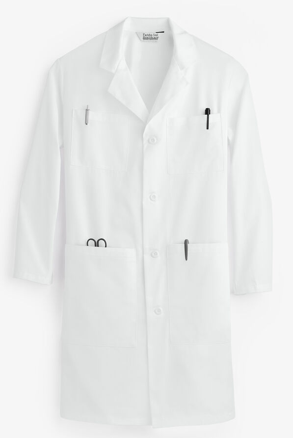 Fashion Seal Unisex 41" 8-Pocket Lab Coat - White - 1