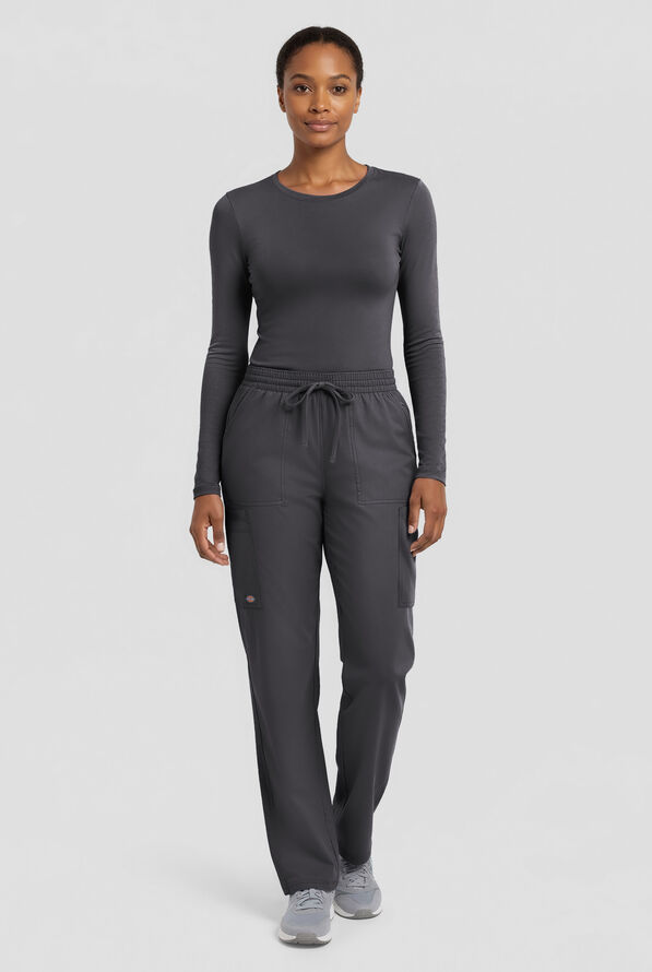 Dickies Forge Women's 6-Pocket Straight Leg Cargo Scrub Pants - Pewter - 4