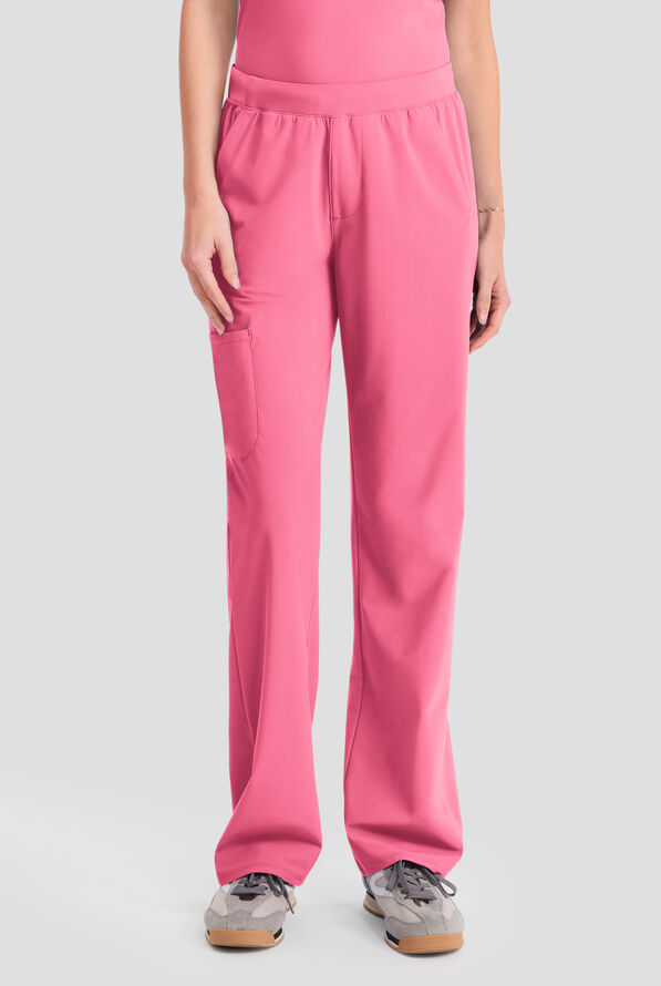 Pantal&oacute;n m&eacute;dico Infinity PURSUIT STRETCH con piernas rectas y 4 bolsillos para mujer - Tropical Pink - 1