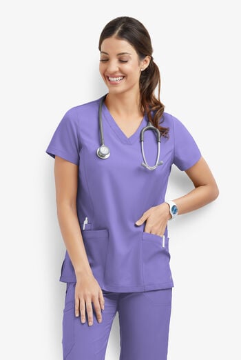 Easy STRETCH Zoe Women's 4-Pocket V-Neck Scrub Top