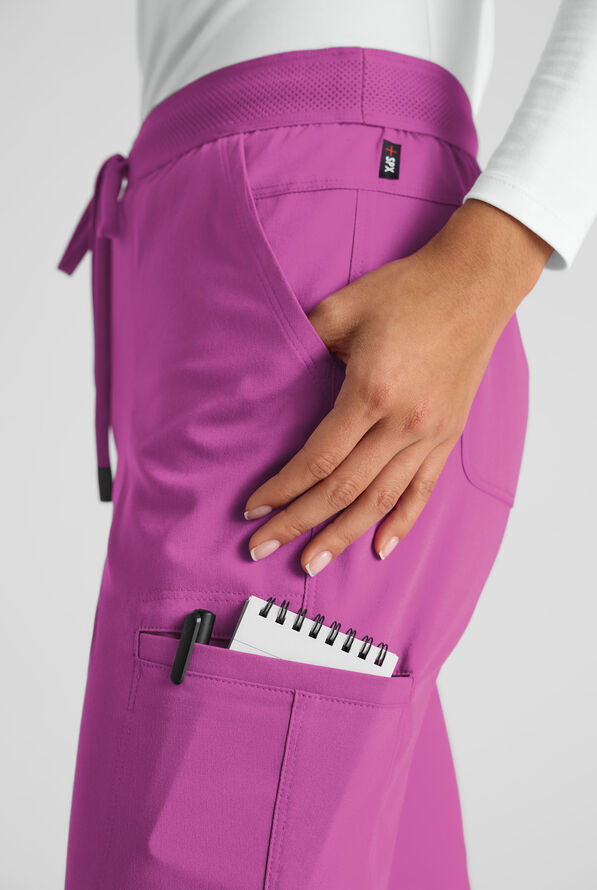 Grey's Anatomy by Barco Emerge Rylee Women's 6-Pocket STRETCH Mid Rise Jogger Scrub Pants - Mystic Orchid - 4