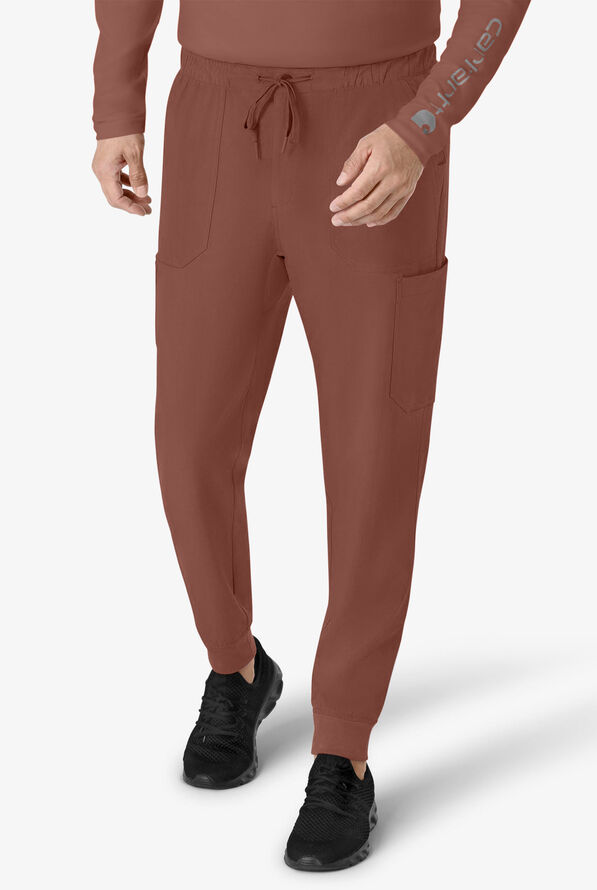 Carhartt Cross-Flex Men's 7-Pocket STRETCH Cargo Jogger Scrub Pants - Sable - 1