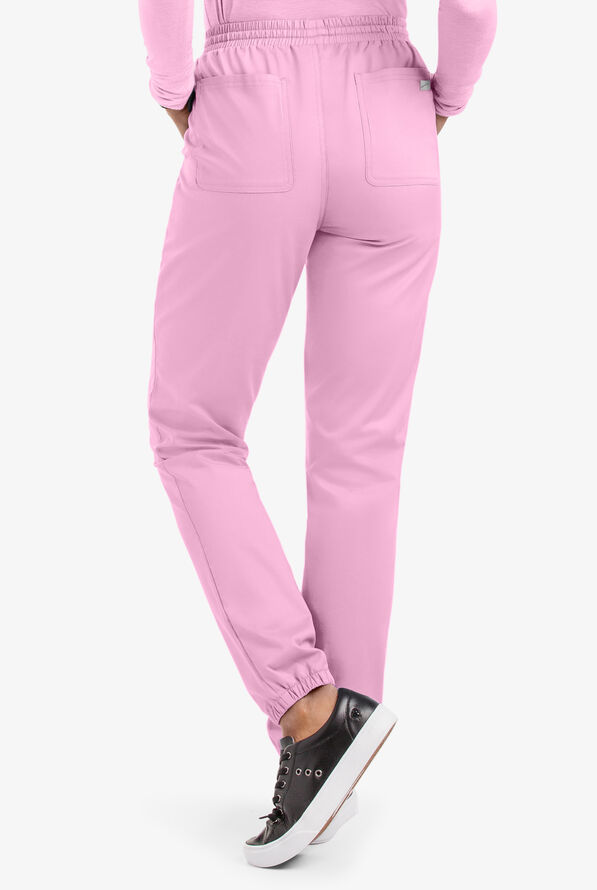 Pantal&oacute;n m&eacute;dico UA Butter-Soft STRETCH Petite estilo jogger con 5 bolsillos para mujer - Sweet Rose - 2