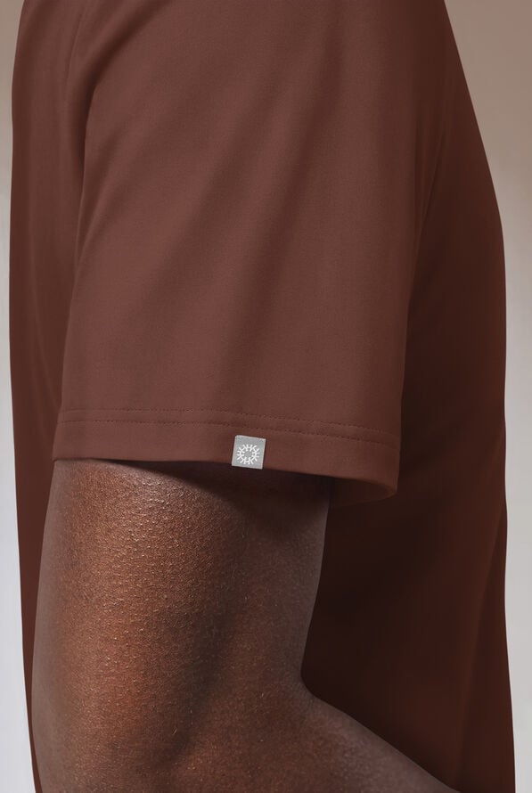 Hypothesis Omni V Men's 1-Pocket Tuck In V-Neck Scrub Top - Bitter Chocolate - 3