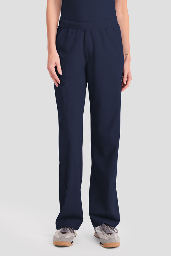 Infinity PURSUIT Women's 4-Pocket STRETCH Straight Leg Scrub Pant - Navy - 1