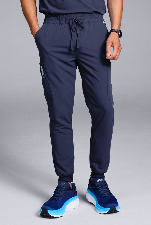 Conjunto de uniforme m&eacute;dico Hypothesis S-R Shift Ready estilo jogger con cuello redondo para hombre - Navy - 6