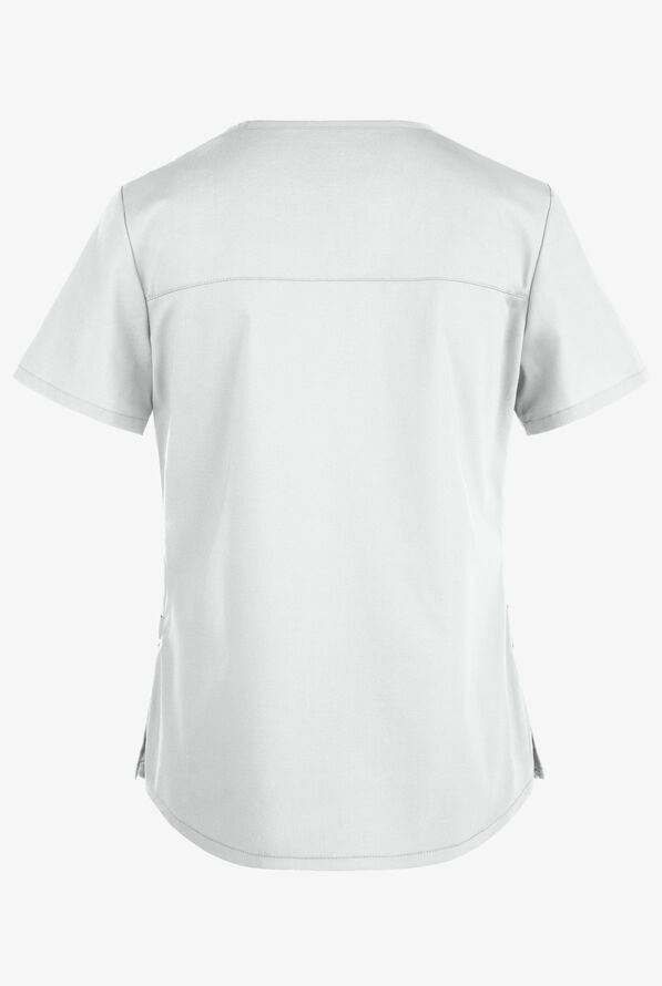 Cherokee Workwear Professionals Women's 3-Pocket STRETCH V-Neck Scrub Top - White - 2
