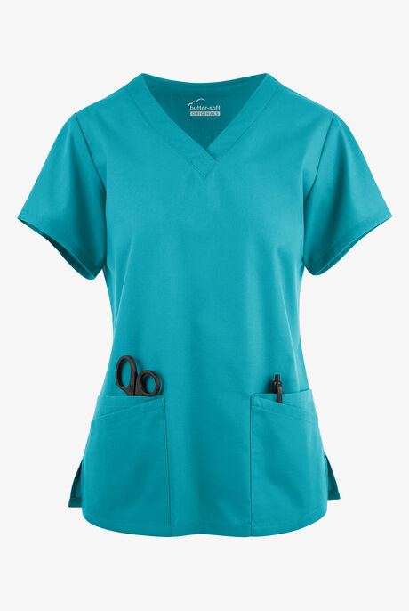Butter-Soft Originals Women's 6-Pocket V-Neck Scrub Top