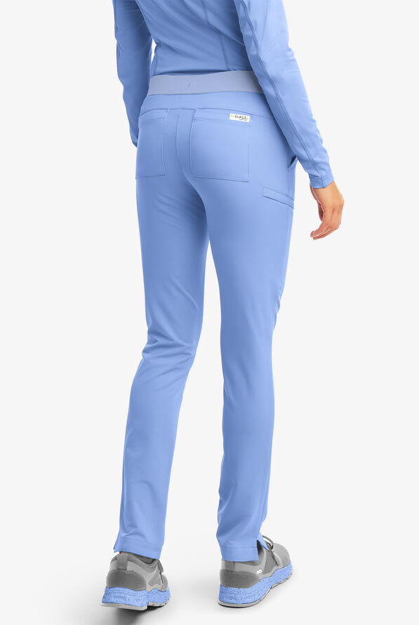 Butter-Soft Women's 7-Pocket Skinny Leg Scrub Pants **Slightly IRREGULAR** - Ceil Blue - 4
