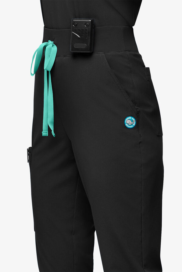 Easy Stretch EcoGrid Adela Women's 6-Pocket Jogger - Onyx Black - 4