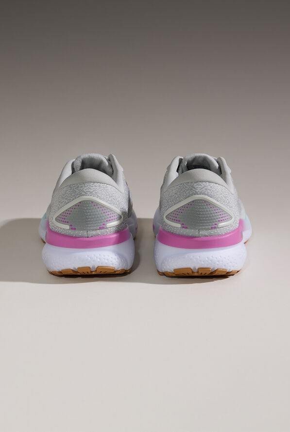 Brooks Women's Ghost 16 White/Grey/Estate Blue Athletic Lace Up Nursing Shoes - null - 4