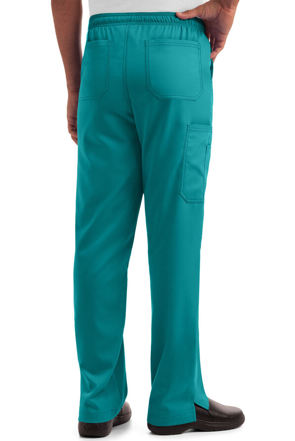 Strictly Scrubs Men's 6-Pocket Cargo Scrub Pants - Teal - 2