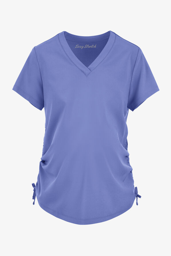 Blusa médica de maternidad Easy STRETCH Tori con espalda de malla refrescante para mujer - Ceil Blue - 1