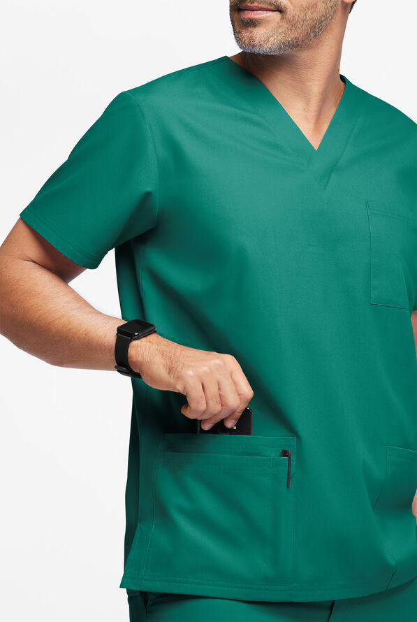 Butter-Soft Originals Men's 6-Pocket V-Neck Scrub Top - Hunter - 4