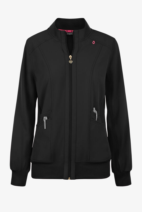 Chaqueta médica heartsoul Break On Through STRETCH con cuello alto y 4 bolsillos para mujer - Black - 1