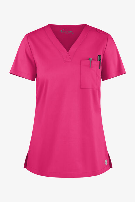 Blusa médica UA Butter-Soft STRETCH con cuello en V y 1 bolsillo para mujer