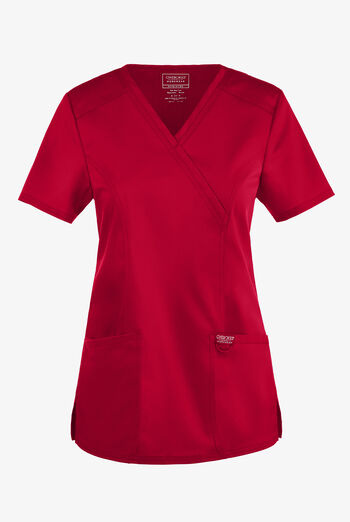 Blusa médica Cherokee Workwear Revolution estilo cruzado con 2 bolsillos para mujer