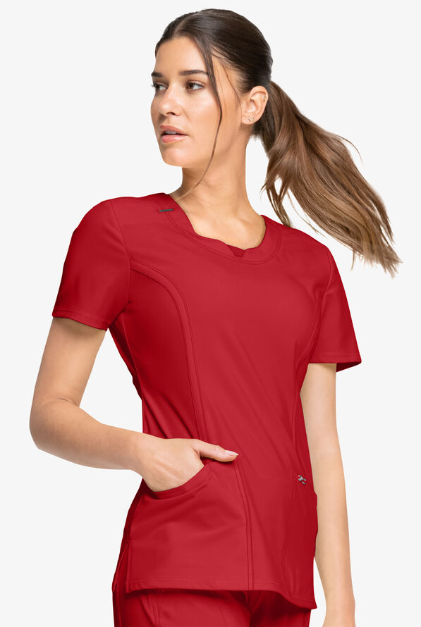 Cherokee Infinity Scrubs Round Neck Scrub Top, Infinity Scrubs