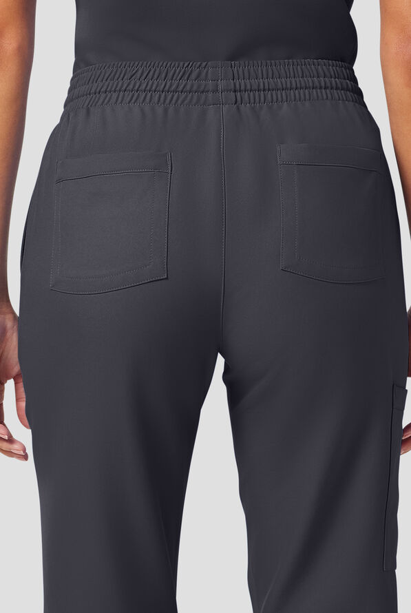 Cherokee Workwear Originals Ultra Women's 5-Pocket Drawstring Jogger Scrub Pants - Pewter - 4