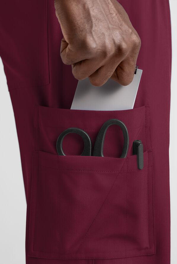 Easy STRETCH Men's Scrub Set - Wine - 6