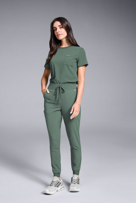 Hypothesis Women's Base Crew-Neck Tuck-In Scrub Top