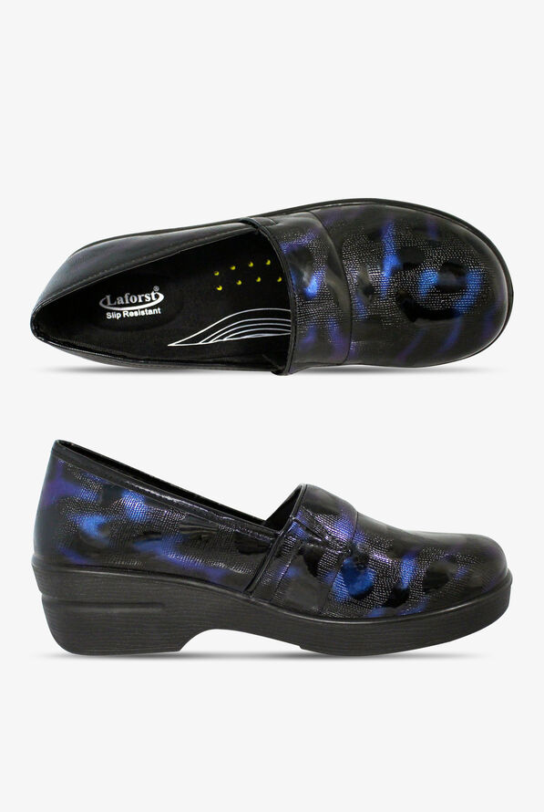 Laforst Jaime Blue Printed Clogs, Nursing Shoes