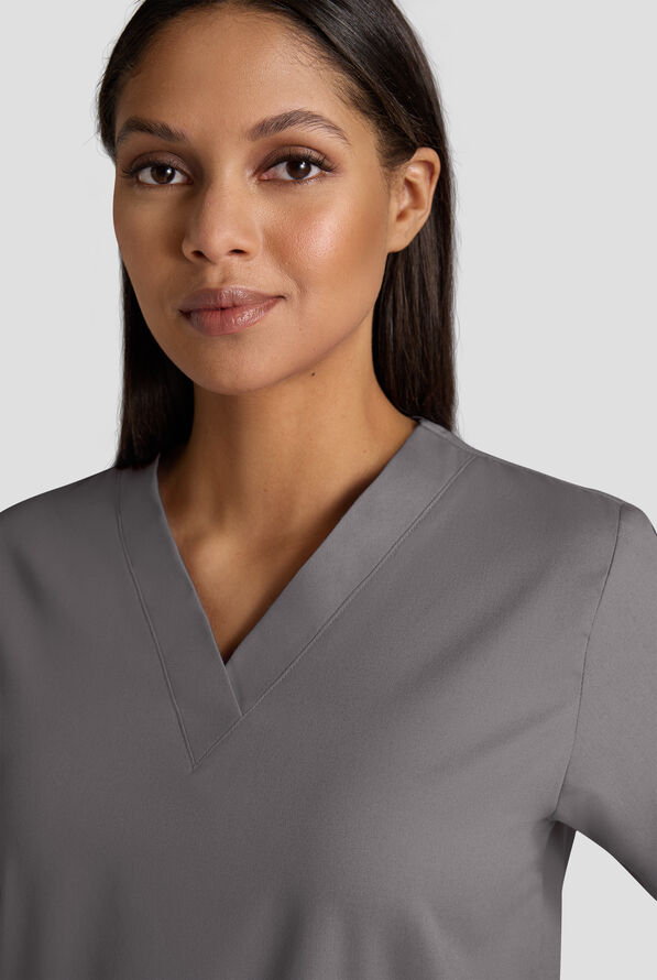Conjunto de uniforme m&eacute;dico Strictly Scrubs con 4 bolsillos para mujer - Grey Stone - 3