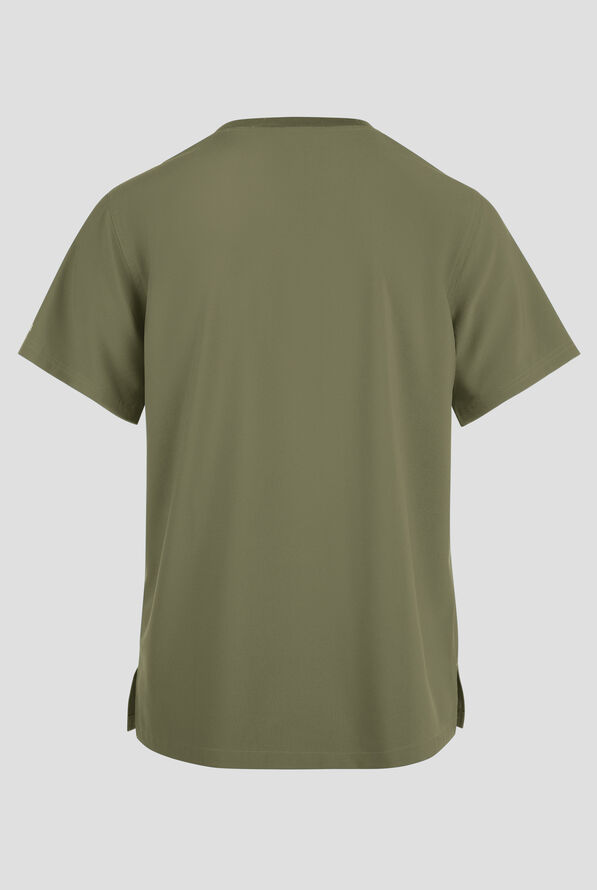 Carhartt Cross-Flex Men's 2-Pocket STRETCH Crew Neck Scrub Top - Olive - 2