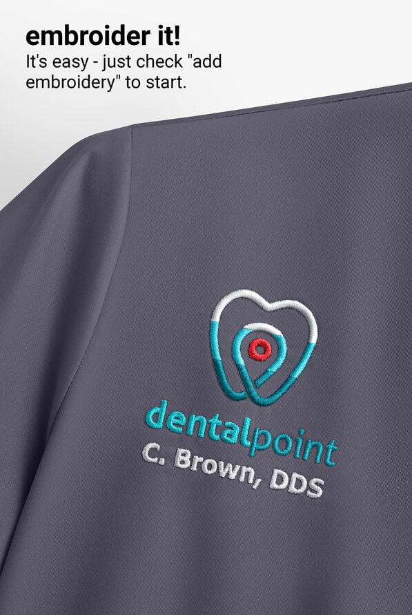 Camiseta m&eacute;dica WonderWink STRETCH con mangas largas para mujer - Pewter - 5