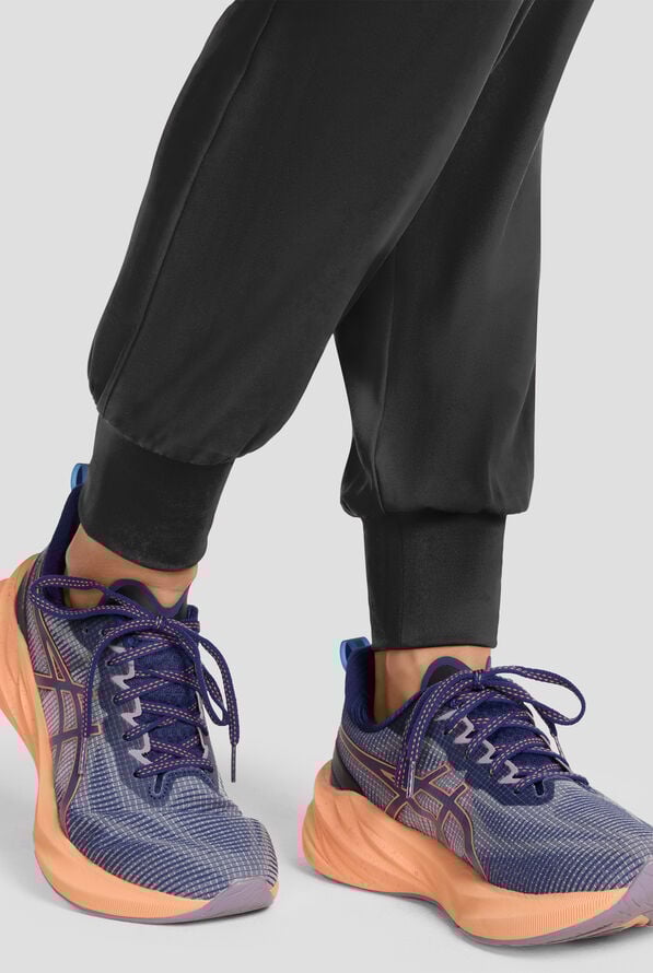 Med Couture Insight Women's 4-Pocket Zip Front Drawstring Waist Scrub Jumpsuit - Black - 4