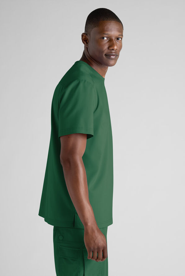Advantage STRETCH Men's 3-Pocket Crew Neck Scrub Top - Hunter - 6