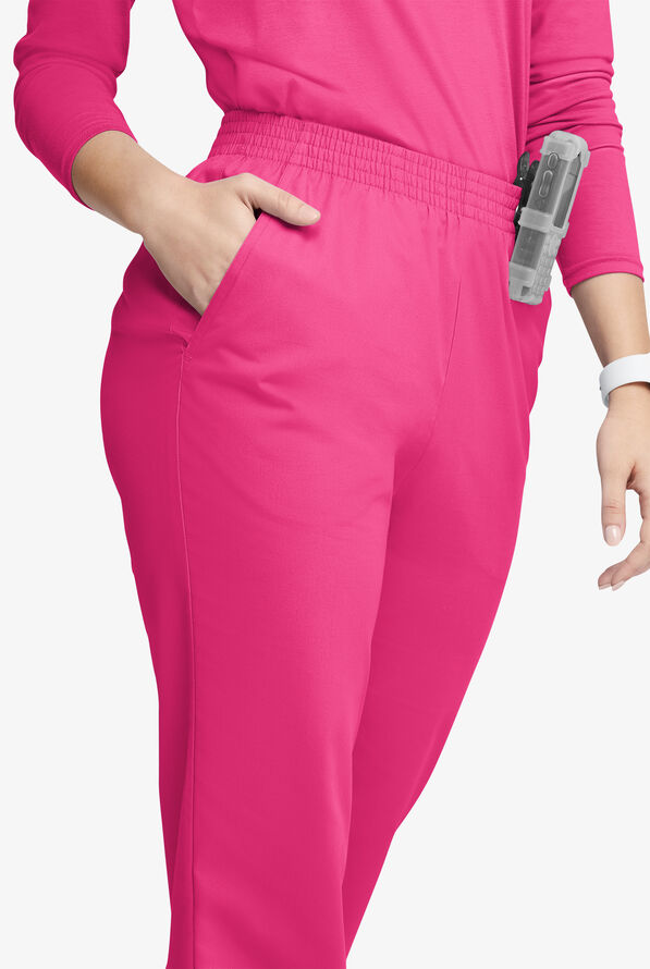 Butter-Soft Originals Women's 2-Pocket High Waisted Straight Leg Scrub Pants - Fuchsia - 2