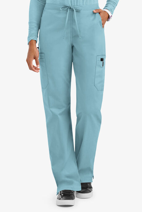 Butter-Soft STRETCH Women's 9-Pocket Drawstring with Back Elastic Scrub Pants