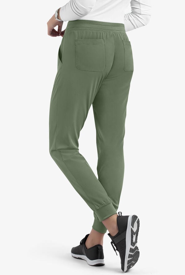 Maevn Matrix Impulse Women's 5-Pocket STRETCH Jogger Scrub Pants - Olive - 2