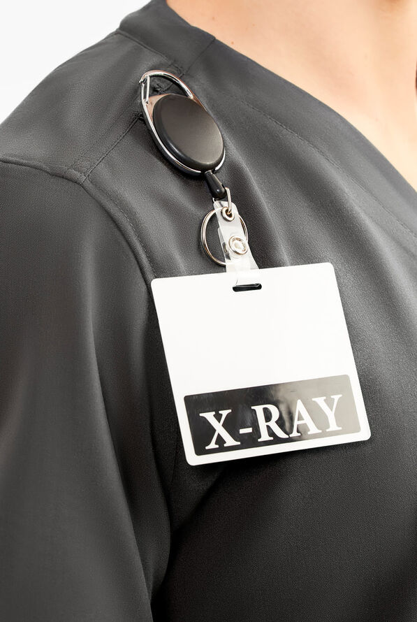 Keswi Men's 2-Pocket V-Neck Scrub Top - Pewter - 5