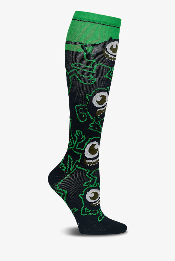 Cherokee Tooniforms Disney Pixar I Believe in Monsters Women's 8-15 mmHg Light Compression Socks - null - 2