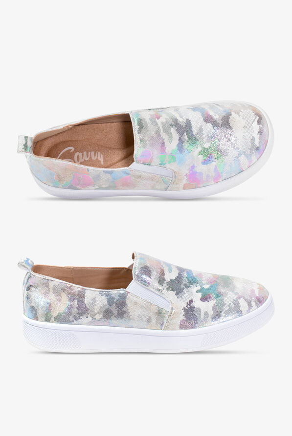 Savvy Women's Vanna White Camo Slip Resistant Slip-on Shoe - null - 1