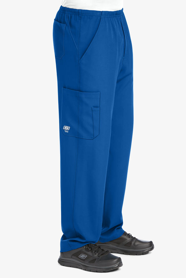 Skechers by Barco Structure Men's 4-Pocket STRETCH Cargo Scrub Pants - Royal - 3