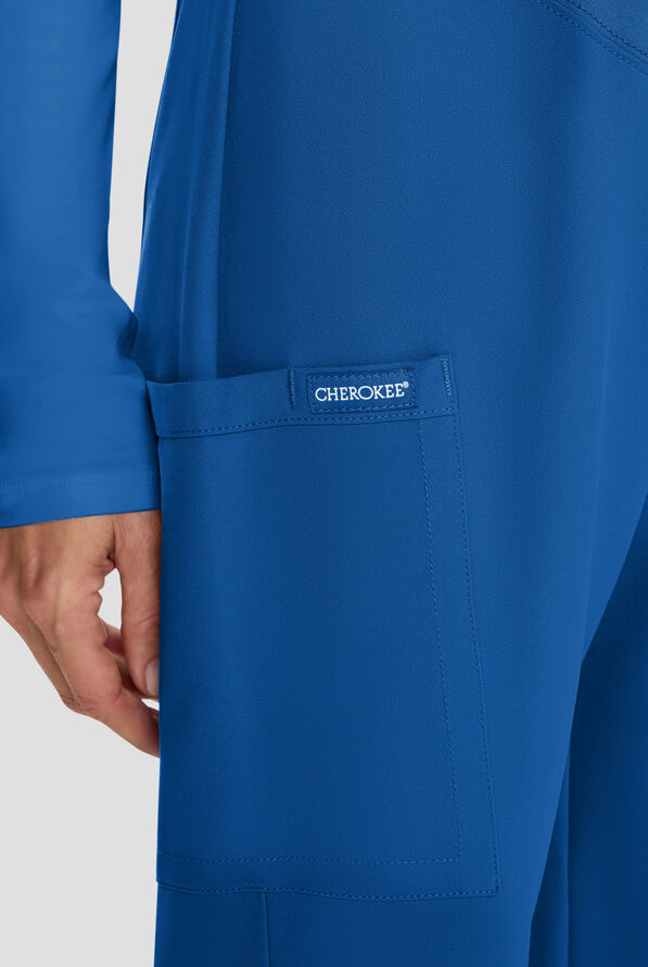 Cherokee Workwear Originals Ultra Women's 3-Pocket STRETCH Maternity Scrub Pants - Royal - 2