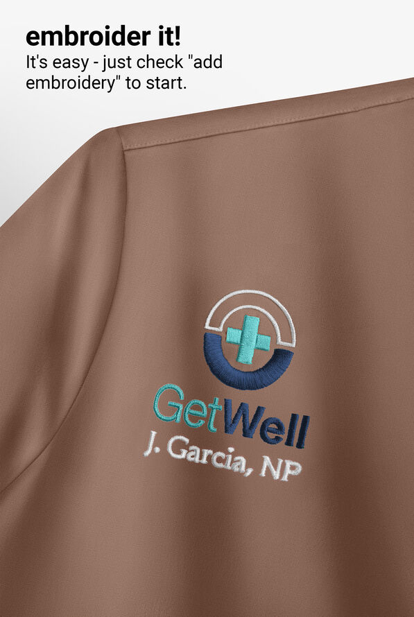 Chaqueta m&eacute;dica Grey's Anatomy by Barco Evolve Virtue STRETCH con cremallera y 3 bolsillos para mujer - Driftwood - 5