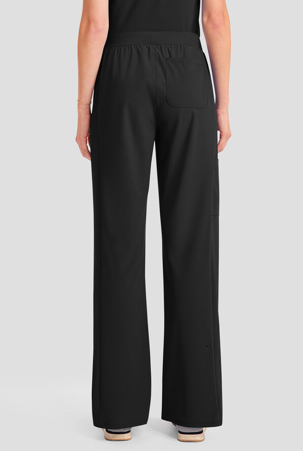 Infinity Pursuit Women's 4-Pocket STRETCH Straight Leg Scrub Pant - Black - 4